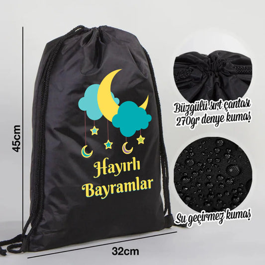32x45 cm Siyah İmperteks Sırt Çantası - Bayram Çantam - detay görünüm
