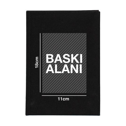 Toptan Siyah Kanvas Defter - 14x20 cm - Şirketlere Özel Logo Baskısı - Çizgisiz (Özelleştirilebilir) - istecanta.com