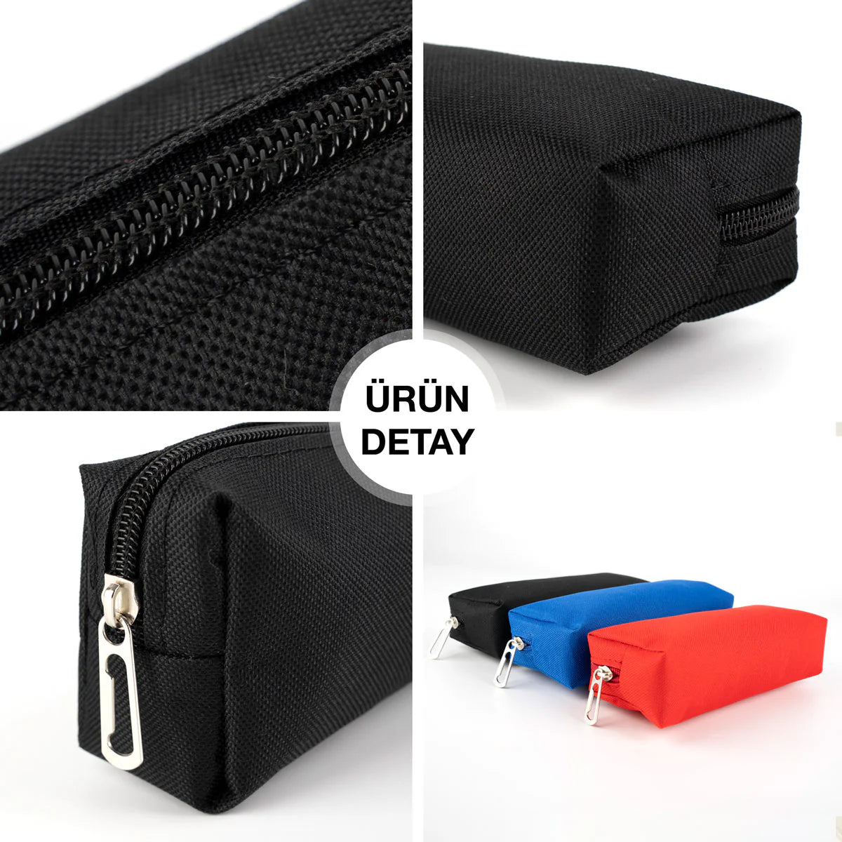 Kalemlik Okul Promosyon Kalem Çantası Siyah (Özelleştirilebilir) - yakın çekim