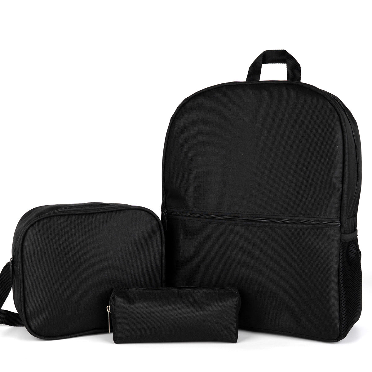 Okul Öğrenci Çanta Seti Sırt Çantası Beslenme Çantası Kalemlik Siyah
