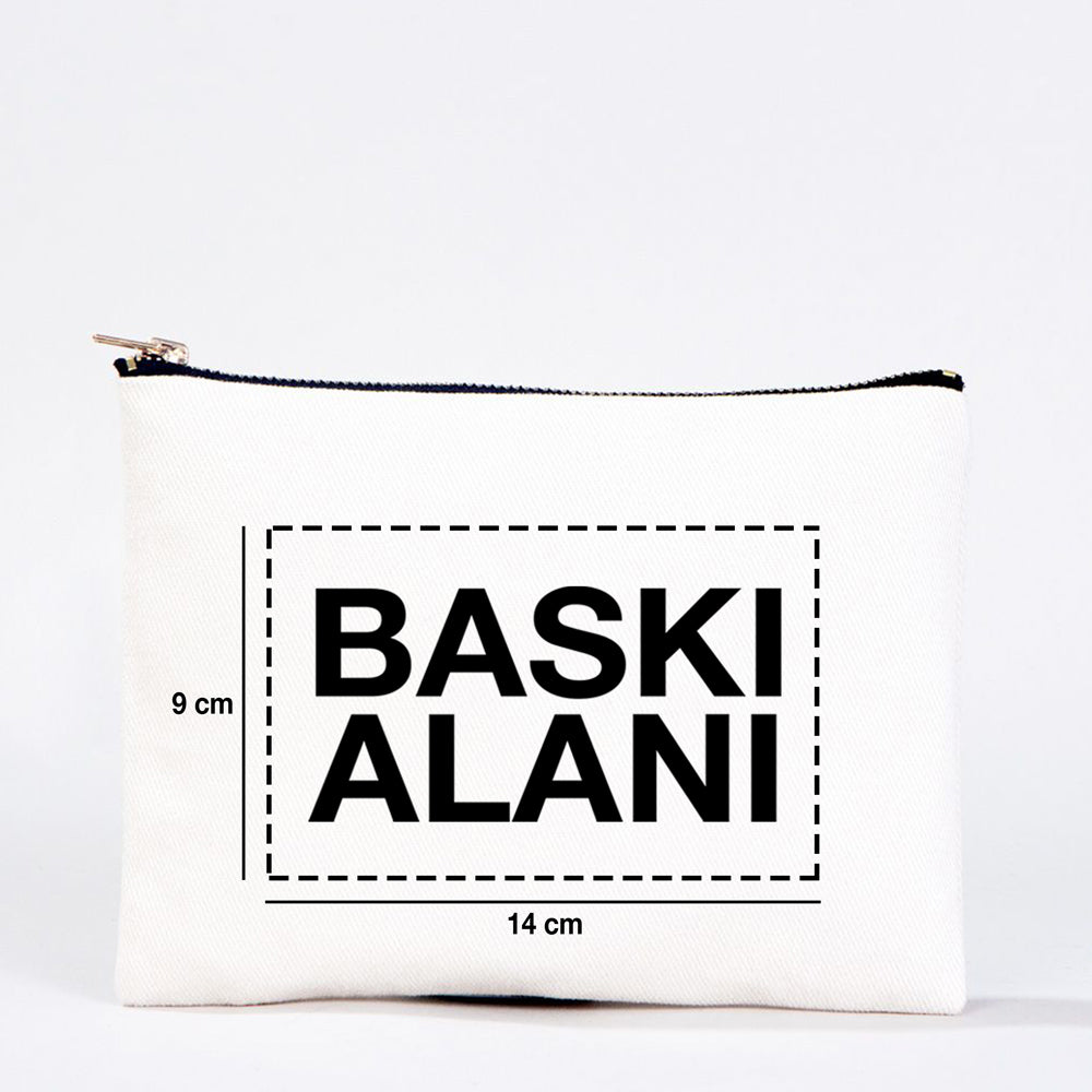 Karne Günü Star Clutch 21×15 Beyaz – Metal Fermuar (Özelleştirilebilir)