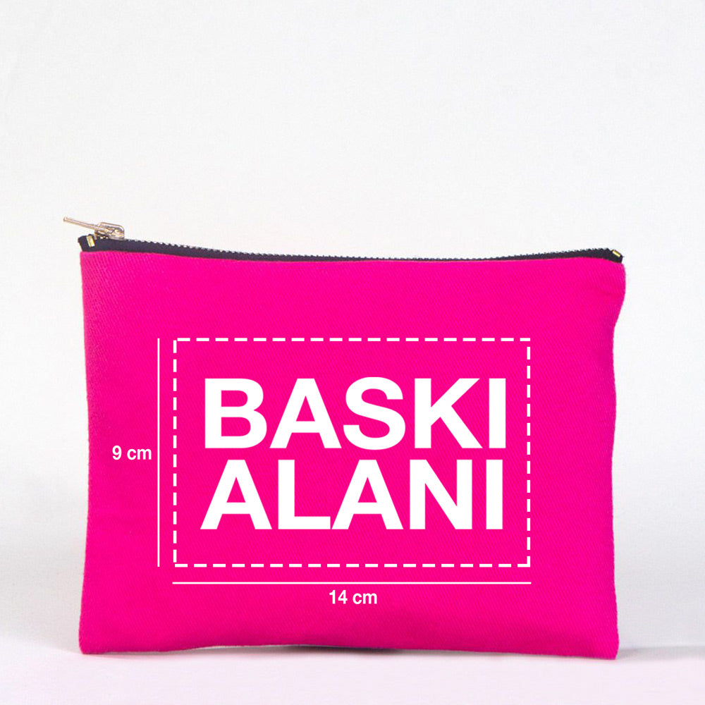 Karne Günü Star Clutch 21×15 Fuşya – Metal Fermuar (Özelleştirilebilir)