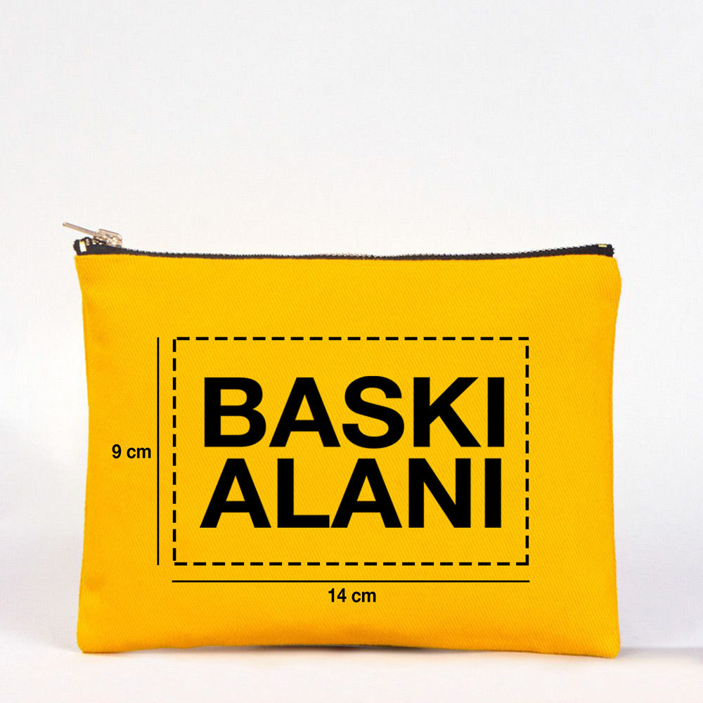 Karne Günü Star Clutch 21×15 Sarı– Metal Fermuar (Özelleştirilebilir)