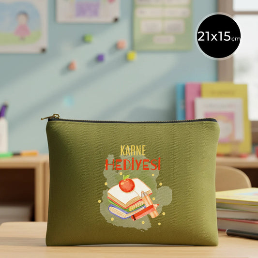 Karne Günü Star Clutch 21×15 Yeşil – Metal Fermuar (Özelleştirilebilir)