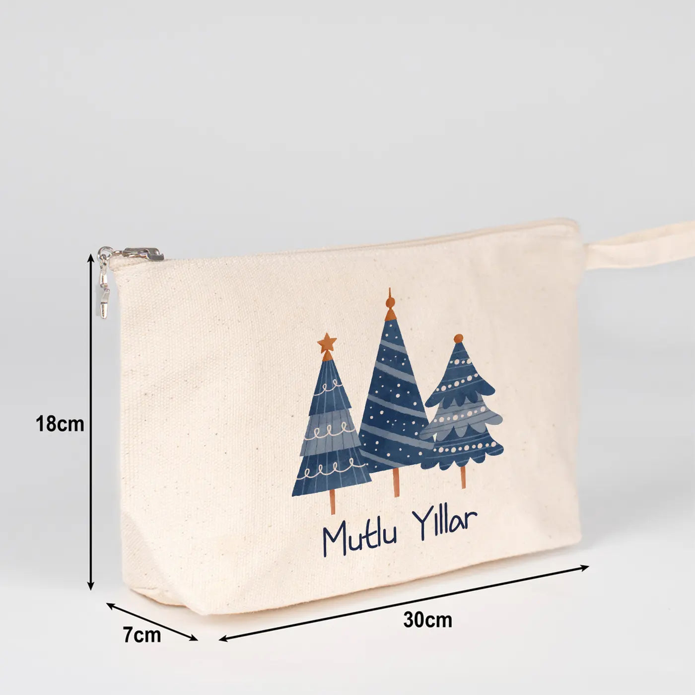 Yılbaşı Özel Kanvas Clutch - Körüklü 30x18x7 cm  (Özelleştirilebilir)