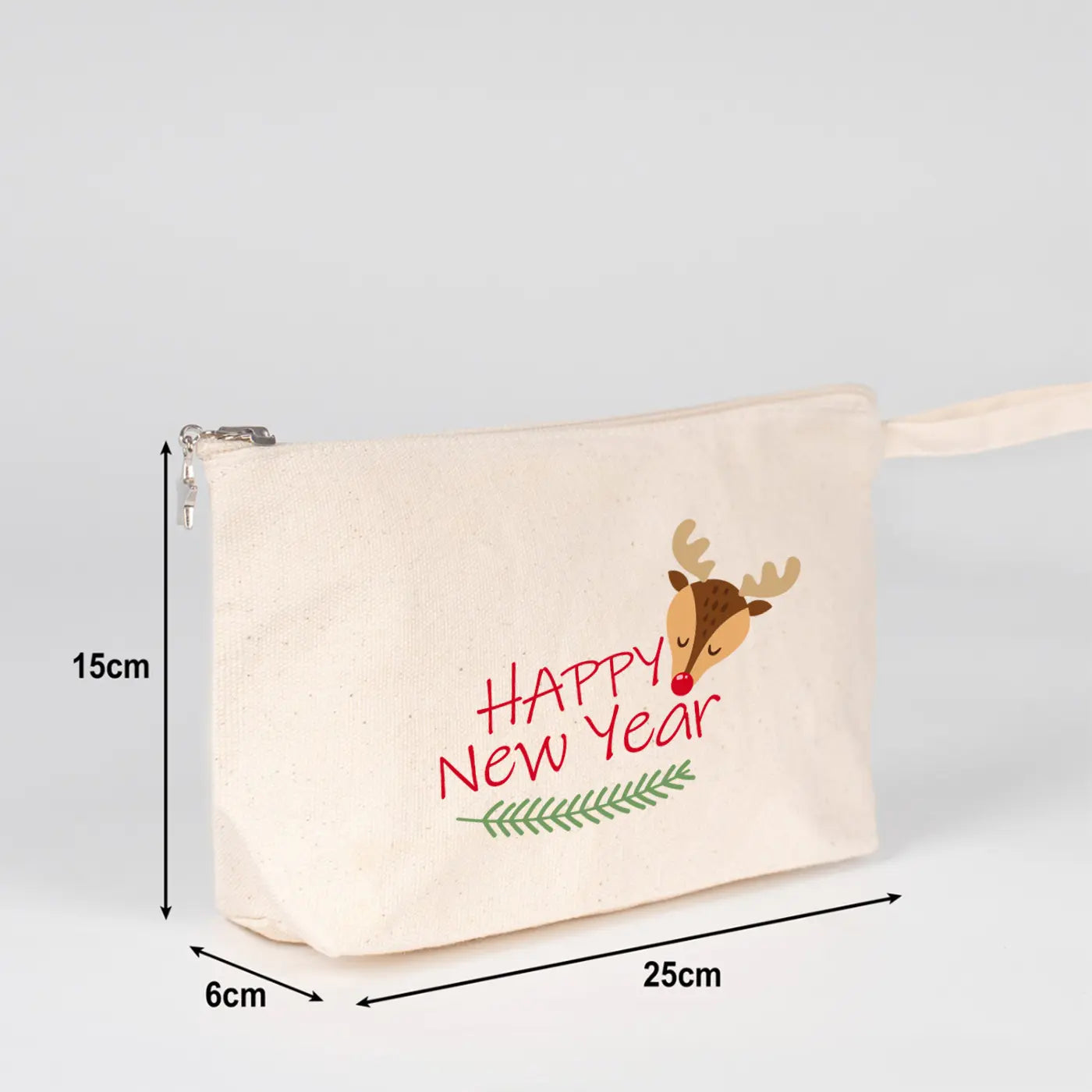 Yılbaşı Özel Kanvas Clutch - Körüklü 25x15x6 cm  (Özelleştirilebilir)