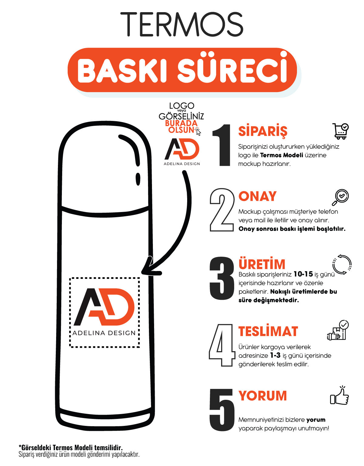 5551 Çelik Termos / 500 ML