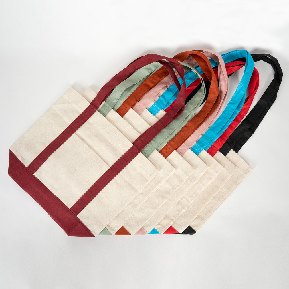 Trend Kanvas Çanta 40x35x12cm - Pembe Renkli Kulp