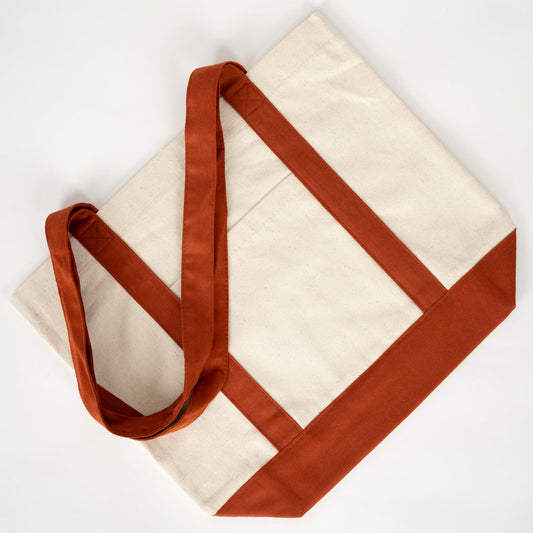Trend Kanvas Çanta 40x35x12cm - Kahverengi Renkli Kulp