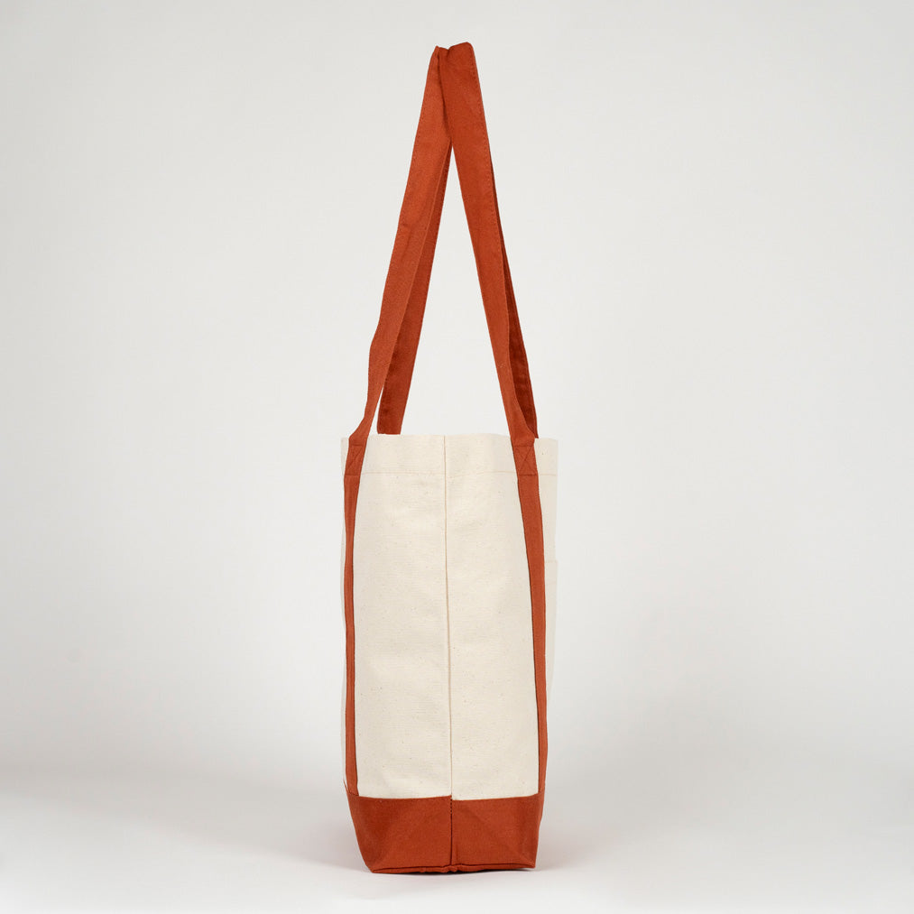 Trend Kanvas Çanta 40x35x12cm - Kahverengi Renkli Kulp