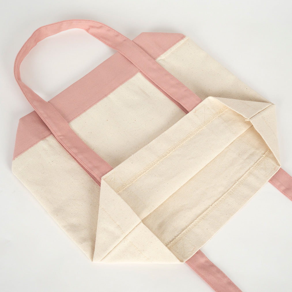Trend Kanvas Çanta 40x35x12cm - Pembe Renkli Kulp
