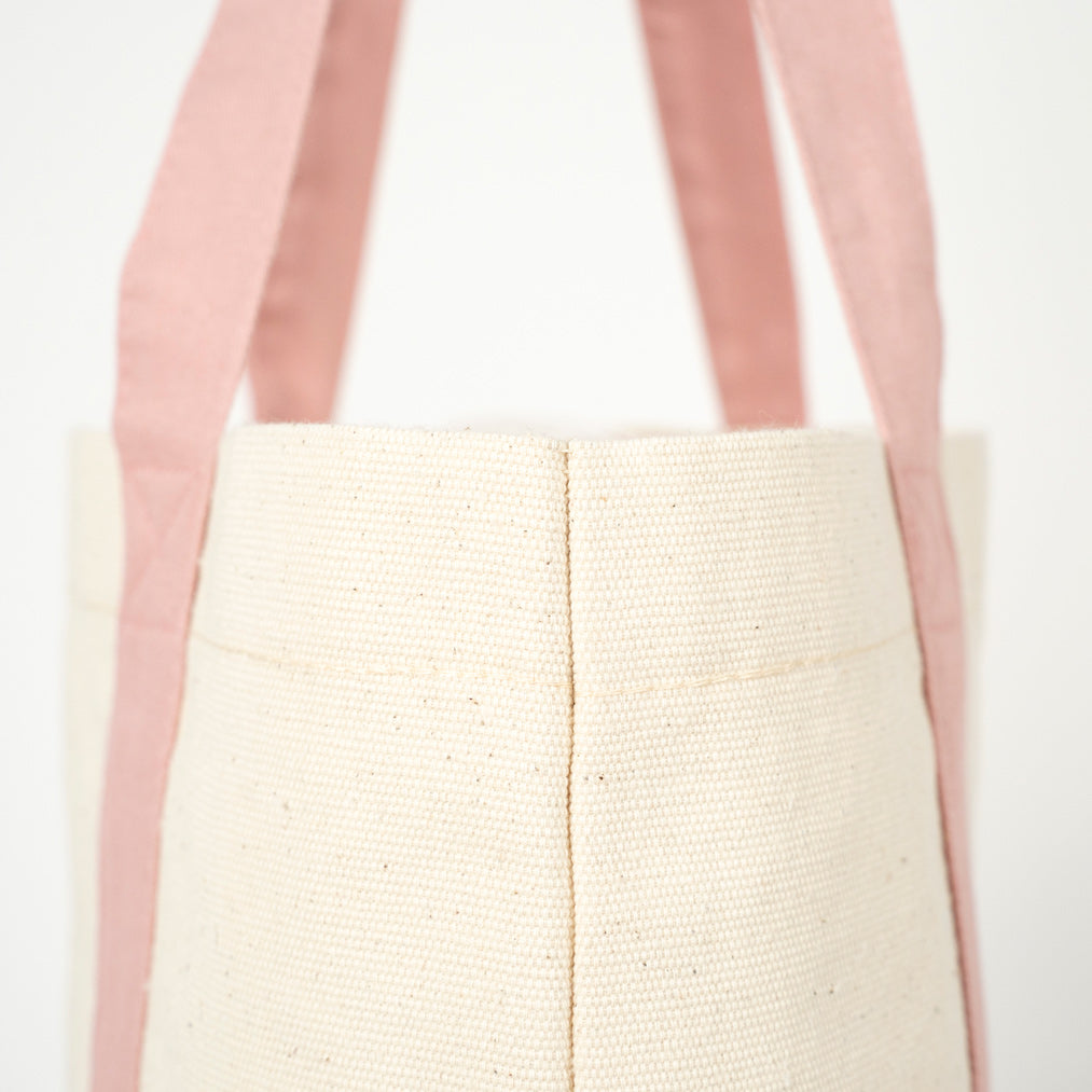 Trend Kanvas Çanta 40x35x12cm - Pembe Renkli Kulp