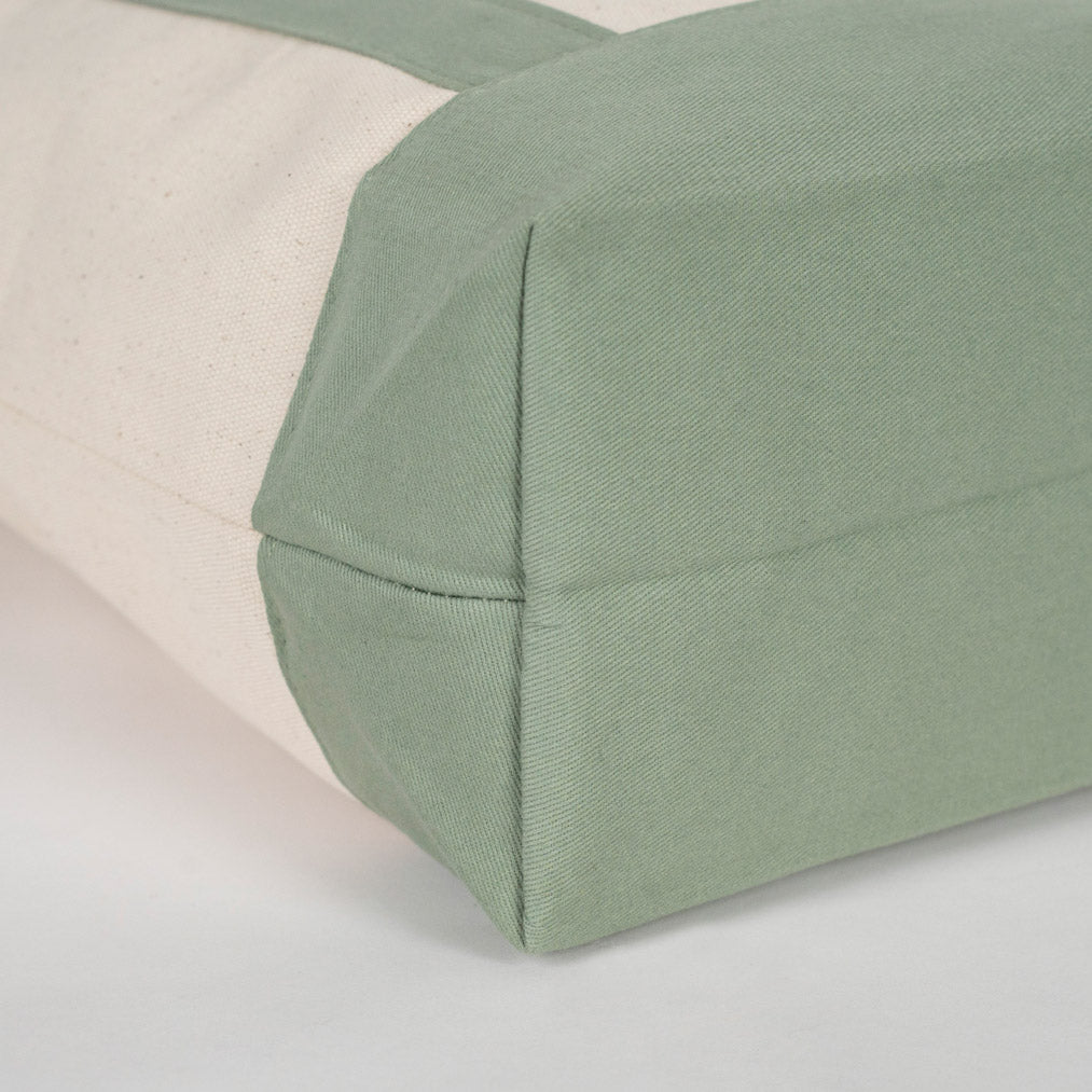 Trend Kanvas Çanta 40x35x12cm - Mint Yeşili Renkli Kulp