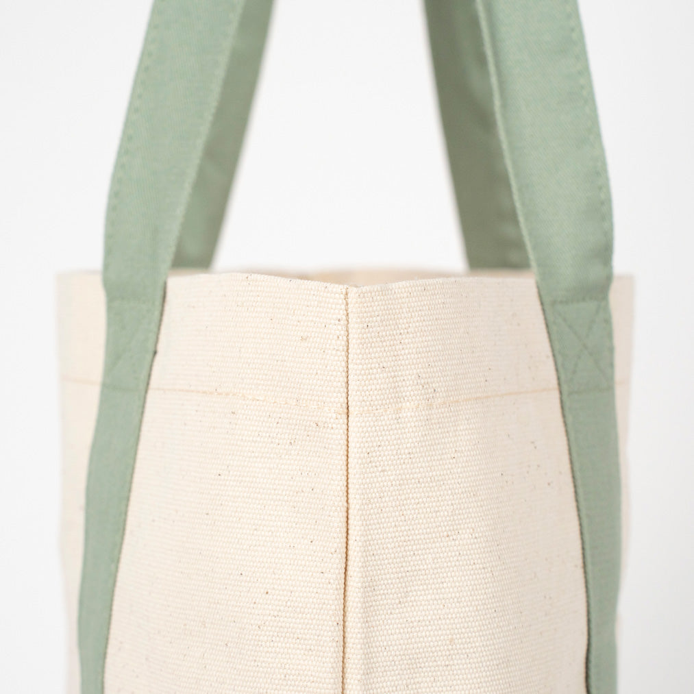 Trend Kanvas Çanta 40x35x12cm - Mint Yeşili Renkli Kulp