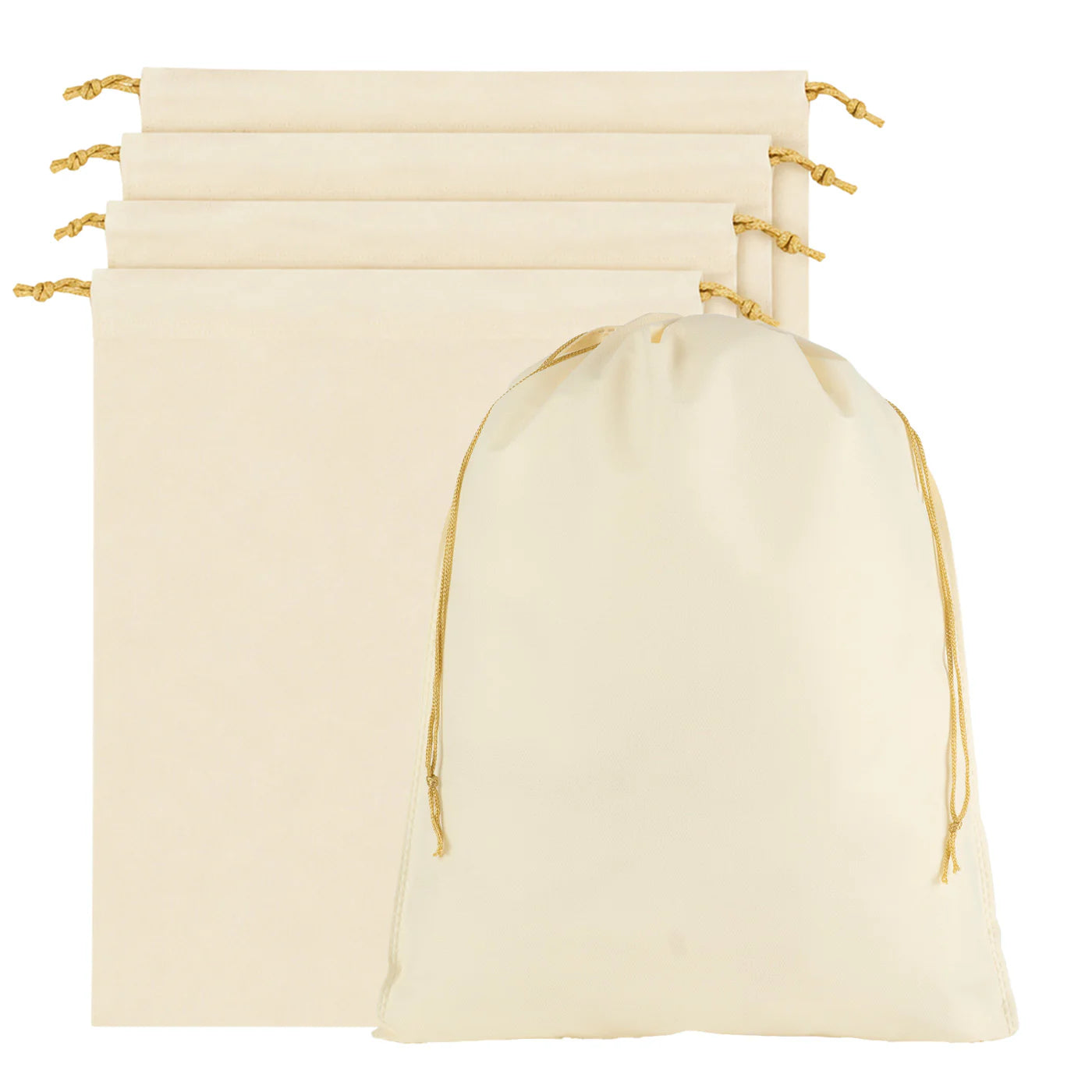 Ultrasonik Krem Tela Kese 35x45 cm – İp Büzgülü Ayakkabı ve Çamaşır Torbası