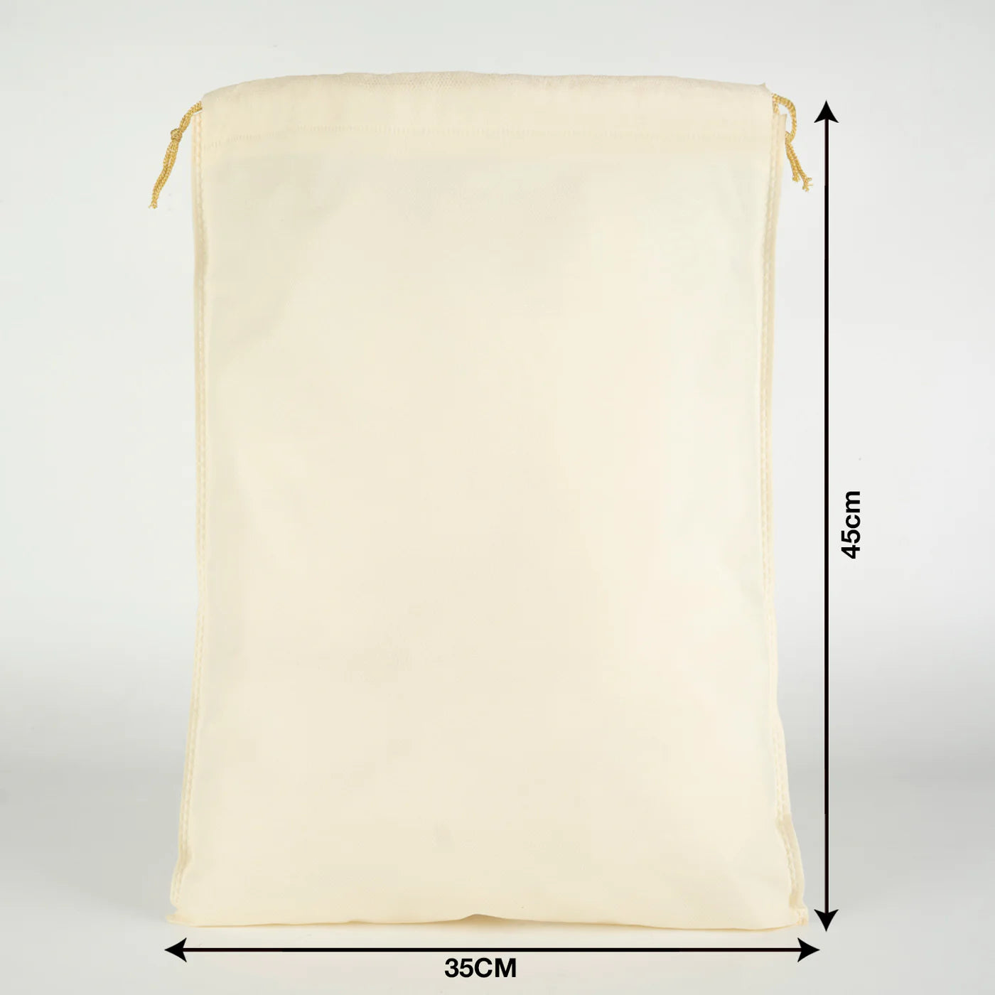 Ultrasonik Krem Tela Kese 35x45 cm – İp Büzgülü Ayakkabı ve Çamaşır Torbası