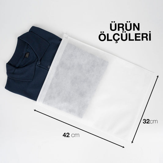 Ultrasonik İp Büzgülü Tela Kese - Beyaz - 42x32cm - Ayakkabı Torbası - Çamaşır Torbası - 1000 Adet - istecanta.com