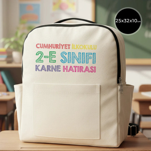 Karne Gününe Özel Siyah VIP Kanvas Sırt Çantası – Ön ve Yan Cepli