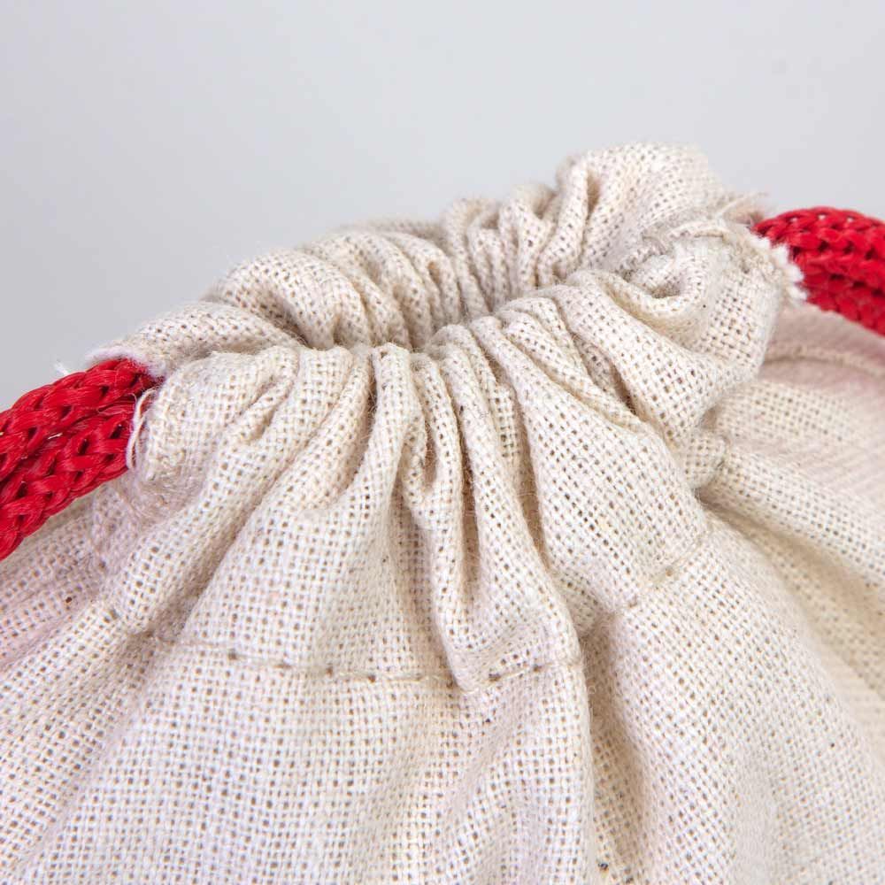 Karne Günü Hatıra Kesesi – Kırmızı Büzgülü Pamuk 10×13 cm (Özelleştirilebilir)