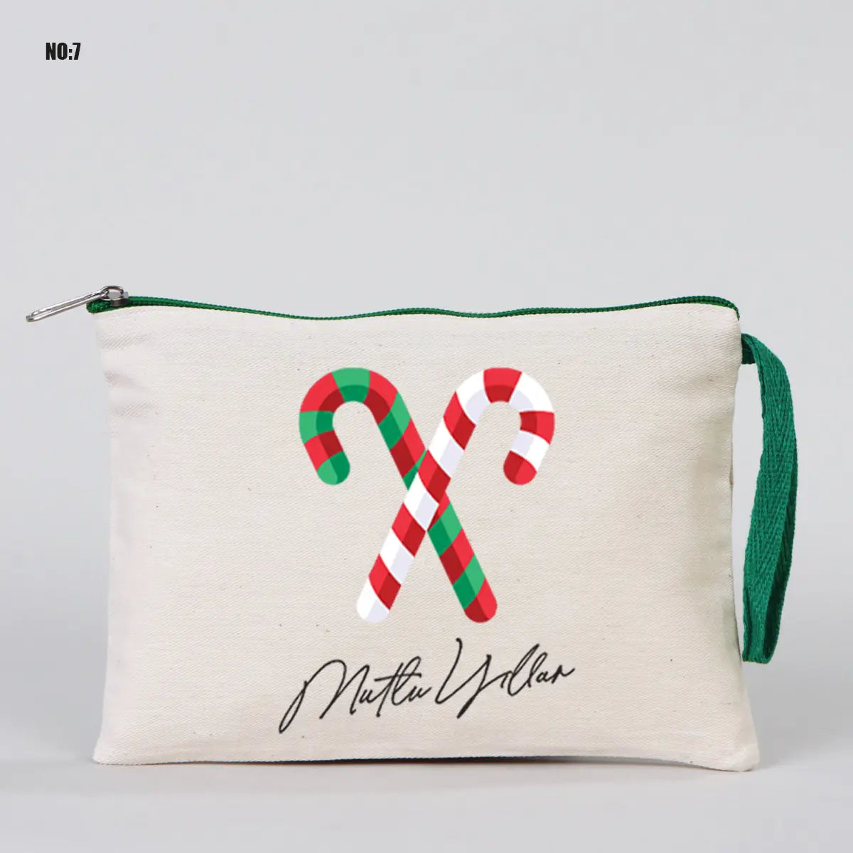 Yılbaşı Clutch 21x15 cm Yeşil Fermuar (Özelleştirilebilir)