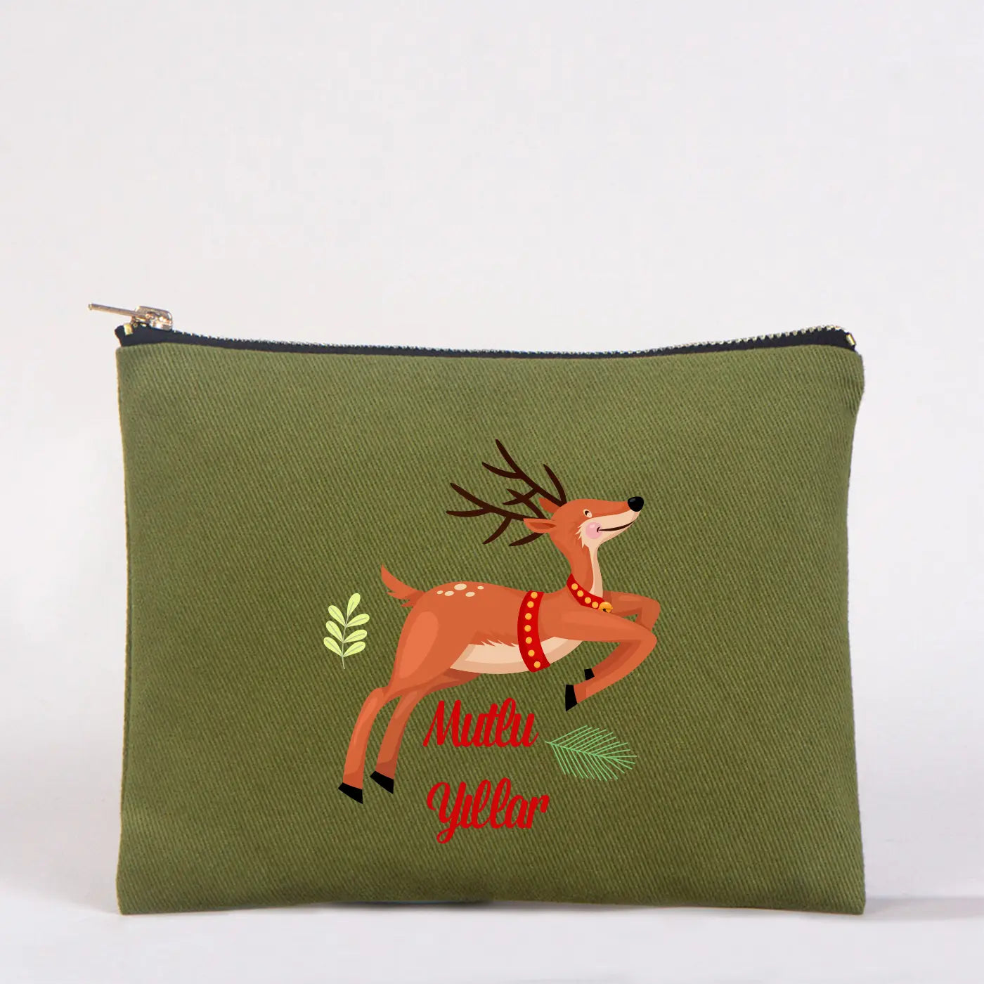 Yılbaşı Star Clutch 21x15 Yeşil - Metal Fermuar(Özelleştirilebilir)