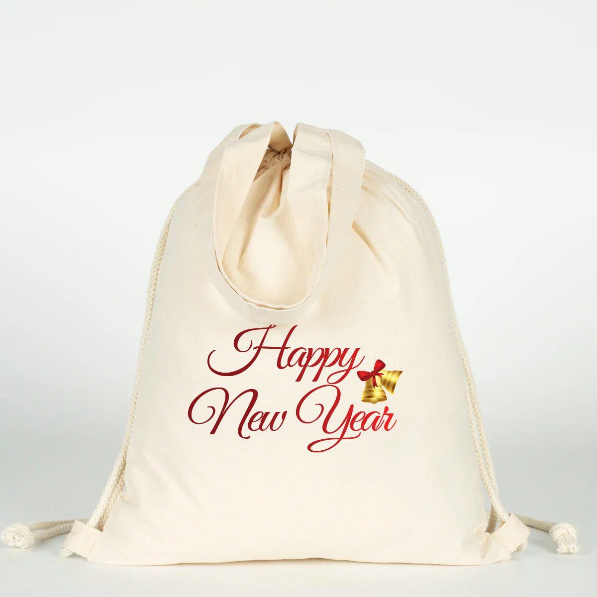 Yılbaşı Hediyesi: Çok Yönlü Büzgülü Bez Çanta 35x40cm – Elde, Omuzda, Sırtta Kullanım