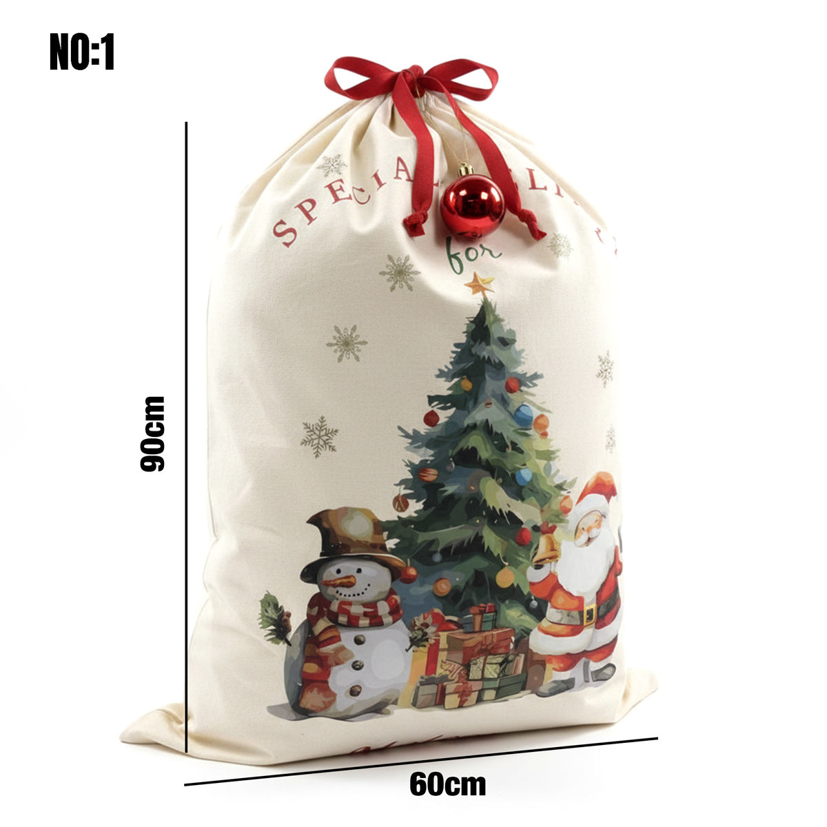 Yılbaşı Özel Baskılı Büyük Kese 60x90 cm – Logo veya Kişisel Tasarım Eklenebilir