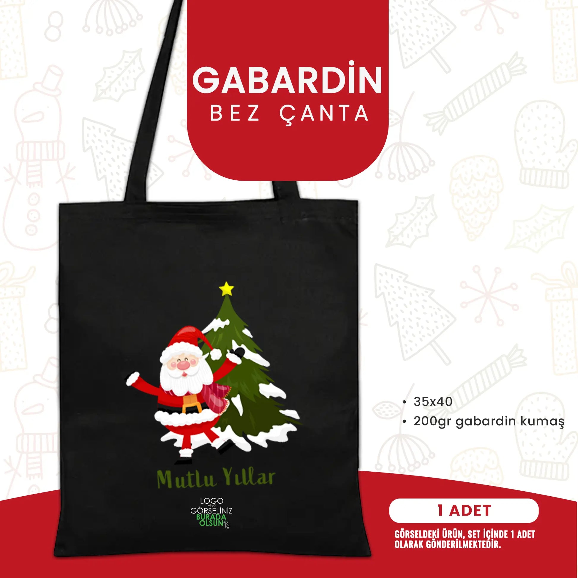 Ofis çalışanları için logolu yılbaşı hediye seti: Sweat, clutch, defter ve çanta