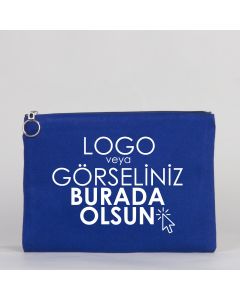İpad Portföy Çanta Mavi (30x21 cm) Astarlı (Özelleştirilebilir)