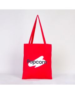 Kırmızı Promosyon Kanvas Çanta - Popcorn