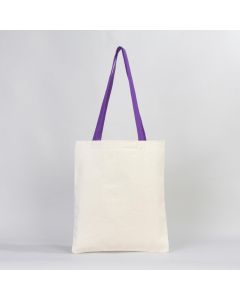 Canvas Bag Purple Handle - Inside Pocket
