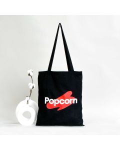 Siyah Promosyon Kanvas Çanta 35x40cm - Popcorn