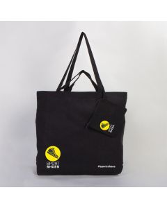 Promosyon Bez Çanta -Cift Kulplu Siyah Alışveriş Çantası