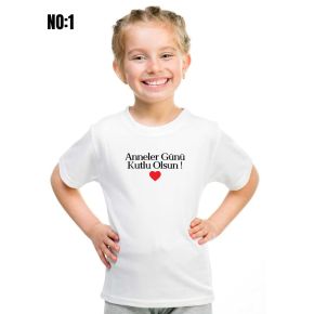 Promosyon Çocuk Tişörtü Modelleri Anneler gününe Özel
