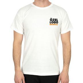 Markanızı taşıyan sadelik: Beyaz promosyon tişört logo detayıyla