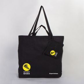 Promosyon Bez Çanta -Cift Kulplu Siyah Alışveriş Çantası