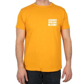 Sarı Logo Baskılı Tişört Modelleri